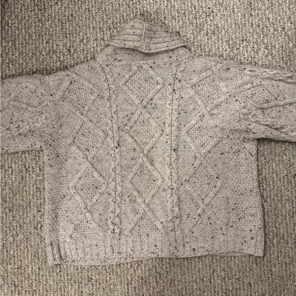 Chunky Wool Cardigan with Shawl Collar - Picture 4 of 5